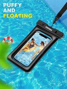 img 3 attached to 📱 Cocod Waterproof Phone Pouch Floating, 2 Pack IPX8 Waterproof Phone Case Dry Bag for iPhone 12 Pro Max/11 Pro Max/XR, Galaxy S21 Ultra/S20/Note 10 Up to 7'' - Beach, Travel, Pool, Kayak Compatible