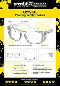 img 2 attached to 🔎 voltX 'CRYSTAL' Magnified Reading Safety Glasses with Enhanced Safety Features