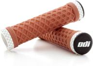 🔒 odi vans no flange lock-on grips 130mm limited edition gum brown d3ovngr-w logo