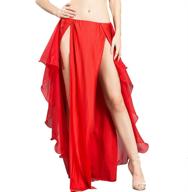 👗 royal smeela chiffon belly dance skirt: elegant women's costume for mesmerizing dance in 6 vibrant colors logo