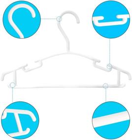 img 2 attached to 👶 80-Pack White Plastic Toddler Hangers for Babies, Kids, and Infants - Children's Baby Hangers