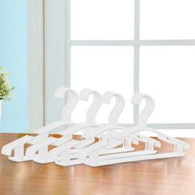 img 3 attached to 👶 80-Pack White Plastic Toddler Hangers for Babies, Kids, and Infants - Children's Baby Hangers