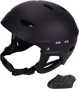 img 1 attached to 🪖 Ultimate Protection: Tontron Adult Kayaking Wakeboarding Waterskiing Whitewater Helmet