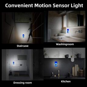 img 1 attached to 🔦 Rechargeable Emergency Light, 2 Pack LED Night Light Flashlight with Motion Sensor, Energy Saving Wall Mount Light Portable LED Torch 3-in-1 - Blue