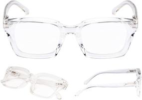 img 3 attached to 👓 Women's Oversized Reading Glasses Set - 4 Pack of Fashionable Eyewear for Trendsetters