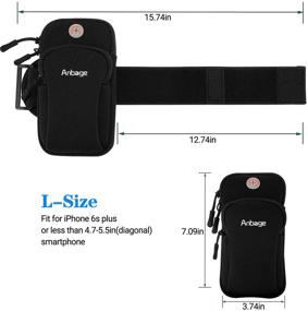 img 3 attached to 📱 Armband Compatible with iPhone X 8 7Plus 6sPlus Galaxy Note 5 4 S8 S7 Edge - Multifunctional Outdoor Sports Armband with Sweatproof Armbag, Casual Arm Package Bag, PlusKey Holder, and Screen Protector