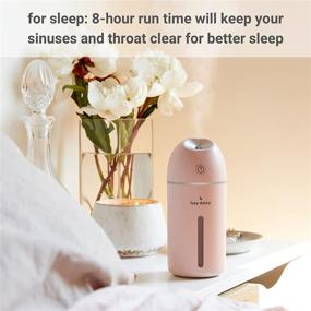 img 3 attached to 💦 Discover the Bliss: Hey Dewy Wireless Cool Mist Humidifier for Portable, Rechargeable, Skin-Nourishing, Self-Care Hydration (Blush)