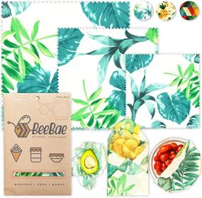 img 4 attached to 🐝 BEEBAE BEESWAX FOOD WRAP Easy Pack - Sustainable, Reusable, and Eco-Friendly Alternative to Plastic Bags