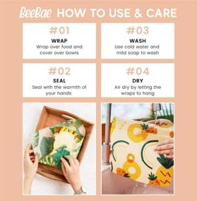 img 2 attached to 🐝 BEEBAE BEESWAX FOOD WRAP Easy Pack - Sustainable, Reusable, and Eco-Friendly Alternative to Plastic Bags