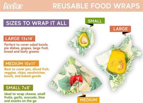 img 3 attached to 🐝 BEEBAE BEESWAX FOOD WRAP Easy Pack - Sustainable, Reusable, and Eco-Friendly Alternative to Plastic Bags