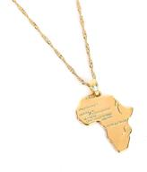 🌍 кристальное ожерелье с африканской картой для женщин и девочек - ювелирные изделия хип-хопа с покрытием из 24-каратного золота - оптовая продажа ожерелья (ожерелье с покрытием из золота с картой) логотип