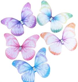 img 4 attached to 🦋 Enhance Your Décor with Chenkou Craft Butterfly Ornament Appliques
