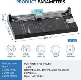 img 3 attached to 📐 Frifreego 5-в-1 A4 бумагорезка: портативный инструмент для резки бумаги, фотографий, открыток, визиток и документов - прямой, волнистый, пунктирный, создание бороздок и закруглённых углов