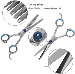 img 1 attached to Professional Hair Cutting Scissors Barber Shears Set with Hair Thinning Kit – Complete with Black Storage Case