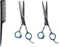 professional hair cutting scissors barber shears set with hair thinning kit – complete with black storage case logo