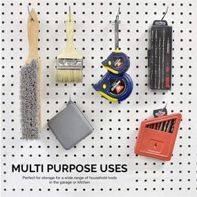img 1 attached to Efficient Garage Organization: NEIKO 53100A 🔧 4” Pegboard Hook Organizer Kit - 50 Pack