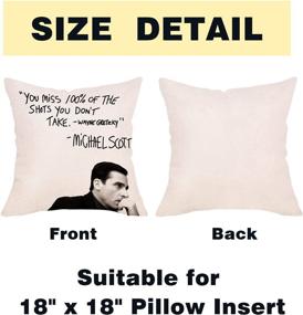 img 3 attached to FBCOO The Office TV Show Decorative Throw Pillow Cover: Michael Scott Quote Cushion Case for Farmhouse Home Decor