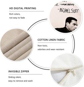 img 2 attached to FBCOO The Office TV Show Decorative Throw Pillow Cover: Michael Scott Quote Cushion Case for Farmhouse Home Decor