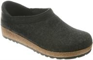 👞 charcoal haflinger gzh clog in size 43 logo