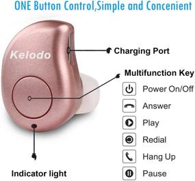 img 3 attached to KELODO S530 Plus Rose Gold Bluetooth Earbud - Mini Wireless Earphone with Mic, Invisible V4.1 Earpiece, Hands-Free Noise Canceling for Apple iPhone and Android Smartphones