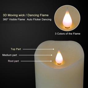 img 2 attached to 🕯️ Simplux SPX-000112 LED Flameless Candle, Battery Operated with Timer, 3x5.25 Inch, Ivory