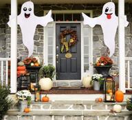 👻 halloween ghost hanging decoration - outdoor decor for a spooky hallowmas tree hugger party (2 pieces) logo