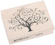 🍂 inkadinkado flourished fall tree wood stamp for artistic crafting - 2.25'' w x 3.05'' l logo