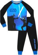 🌟 glow in the dark pajamas for boys: star wars themed sleepwear logo