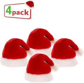 img 3 attached to 🐶 Adorable 4-Piece Dog Santa Hat Christmas Pet Hats: Must-Have Costumes for Festive Pets!