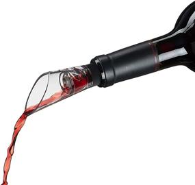 img 2 attached to 🍷 Enhanced Aerial Aerating Wine Pourer, Instant Wine Decanter, Aerating Pour Spout, Acrylic & Rubber, Non-Drip Pour, Set of 1