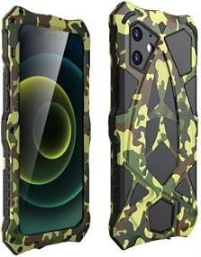 img 4 attached to 📱 KumWum iPhone 12 Mini Case - Military Grade Protector, Armor Shockproof, Dustproof, Snowproof, Full Body Cover, Aluminium Bumper Hybrid with Soft Rubber, Camouflage