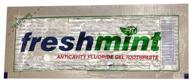 🦷 144 pack of freshmint single use clear gel toothpaste packets logo