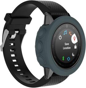 img 1 attached to 📱 AWINNER Защитный силиконовый чехол для Garmin Fenix 5/5S/5X Sapphire - Ударопрочный, устойчивый к разбитию чехол для Garmin Fenix 5X, Fenix 5, Fenix 5S Sapphire (черный, серый, графит, Garmin Fenix 5)