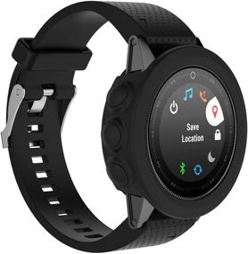 img 3 attached to 📱 AWINNER Защитный силиконовый чехол для Garmin Fenix 5/5S/5X Sapphire - Ударопрочный, устойчивый к разбитию чехол для Garmin Fenix 5X, Fenix 5, Fenix 5S Sapphire (черный, серый, графит, Garmin Fenix 5)