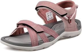 img 4 attached to 👟 GRITION Women's Comfortable Hiking Sandals - Open Toe Athletic Sport Shoes, Waterproof & Lightweight for Summer Travelling, Outdoor Trekking, and Beach Activities