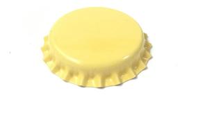 img 3 attached to HAWORTHS 100 PCS Double-Sided Printed Crown Bottle Caps for Hair Bows, DIY Pendants or Craft Scrapbooks - Yellow