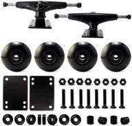 🛹 vj 5.25 skateboard truck (139mm) with skateboard wheels, bearings, riser pads, and screws logo