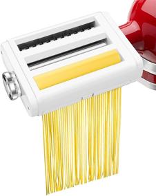 img 4 attached to 🍝 Leixe 3-in-1 Pasta Maker Attachment Set for KitchenAid Stand Mixers: Pasta Roller, Spaghetti Cutter, and Fettuccine Cutter - Durable Pasta Attachments for KitchenAid