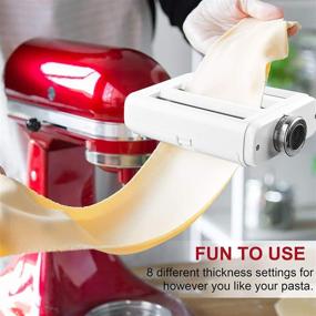 img 1 attached to 🍝 Leixe 3-in-1 Pasta Maker Attachment Set for KitchenAid Stand Mixers: Pasta Roller, Spaghetti Cutter, and Fettuccine Cutter - Durable Pasta Attachments for KitchenAid