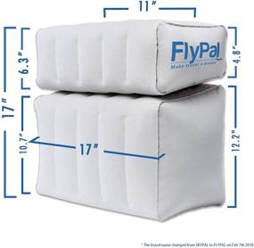 img 2 attached to 🛫️ FLYPAL Inflatable Foot Rest and Blow-Up Pillow Cushion Combo for Ultimate Air Travel Comfort and Kids' Long Flight Sleep, U.S Patented Design, 17"x11"x17", Grey