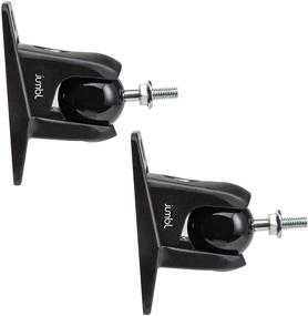 img 4 attached to Enhance Your Audio Setup with Jumbl SINSB7B ProGrip Ultra Stainless Steel Speaker Wall Mount Brackets (Set of 2)