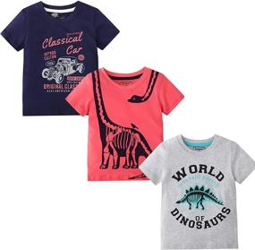 img 4 attached to 🦕 Stay stylish this summer with MSSMART Dinosaur Boys' Clothing for Toddlers