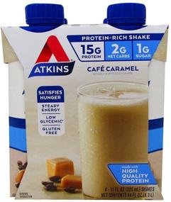 img 1 attached to 🥤 Atkins Ready to Drink Shake Cafe Carmel - 44z (1 Case of 4 Shakes)