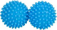 🔵 blue plastic dryer balls with spikes - set of 2 - fabric softener - eliminates wrinkles, reduces static - perfect for laundry, clothes, fabrics logo