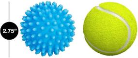 img 2 attached to 🔵 Blue Plastic Dryer Balls with Spikes - Set of 2 - Fabric Softener - Eliminates Wrinkles, Reduces Static - Perfect for Laundry, Clothes, Fabrics