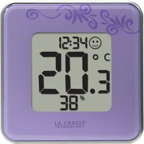 img 3 attached to 🌡️ La Crosse Technology 302-604P Purple Digital Thermometer & Hygrometer Station with Comfort Level Icon for Indoor Use