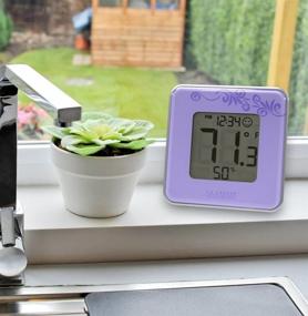 img 1 attached to 🌡️ La Crosse Technology 302-604P Purple Digital Thermometer & Hygrometer Station with Comfort Level Icon for Indoor Use