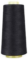 🧵 полиэстеровая швейная нить - 6000 ярдов, черная, универсальные катушки для обивки, холста, штор, бисерных работ и квилтинга. логотип