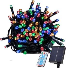 img 4 attached to 🌟 RPGT Solar String Lights 500LED: Multicolor, Remote Control Fairy Lights for Outdoor Christmas, Wedding, and Party Decoration