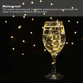 img 1 attached to 🌟 LEDIKON 24 Pack LED Fairy Lights: Battery Operated, Waterproof Silver Wire Starry String Lights for Wedding, Christmas, and Party Decor - Warm White Firefly Lights in 3.3ft Length